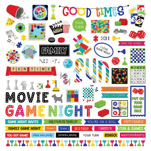 Photo Play - Family Fun Night - 12x12 Element Sticker