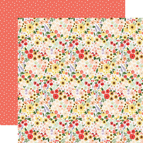 Carta Bella - Homemade 12x12 Cardstock - Sweet Floral