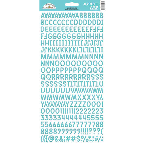Doodlebug Design Alphabet Soup Puffy Sticker - Swimming Pool