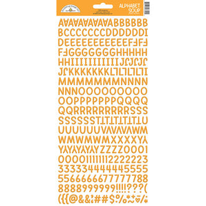 Doodlebug Design Alphabet Soup Puffy Sticker - Tangerine